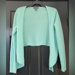 Griffen Cashmere Tie Front Half Sweater